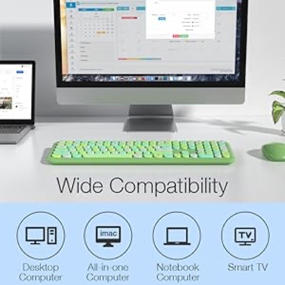 MOFii 666 2.4G wireless keyboard matcha green - Picture 12 of 13